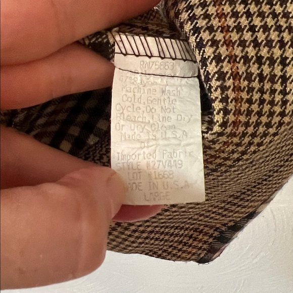 Tracy Evans Vintage Patchwork Plaid Vest.  Size Large. - Picture 7 of 10